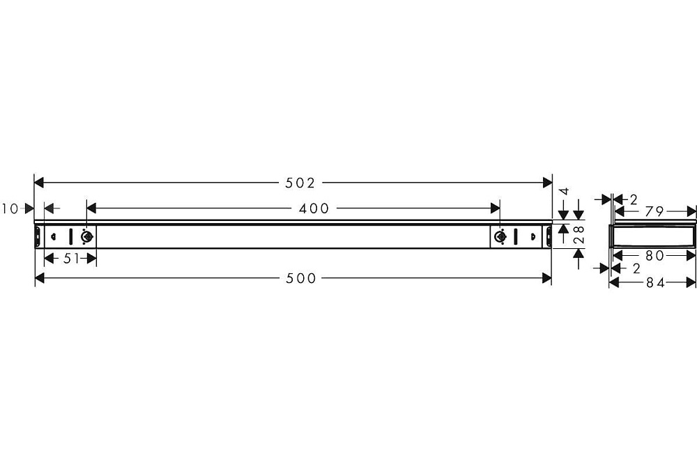 Полка Hansgrohe Rainfinity 26844000