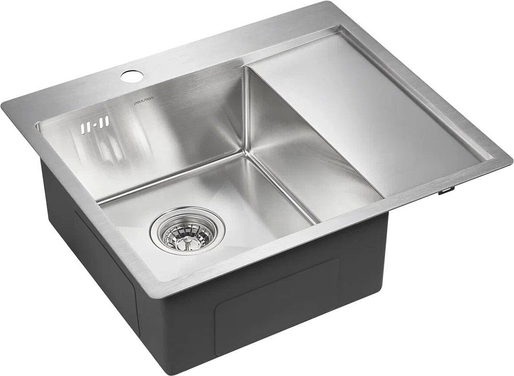 Мойка кухонная Paulmark Kroner PM225951-BSL брашированная нержавеющая сталь L