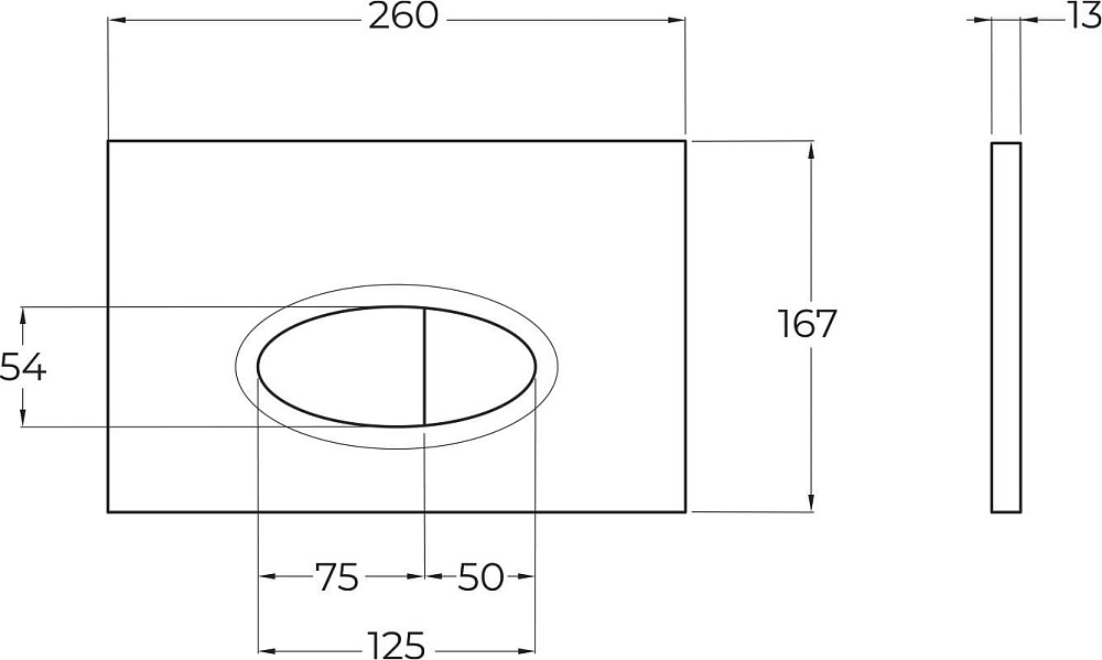 Кнопка смыва BelBagno BB051CR хром