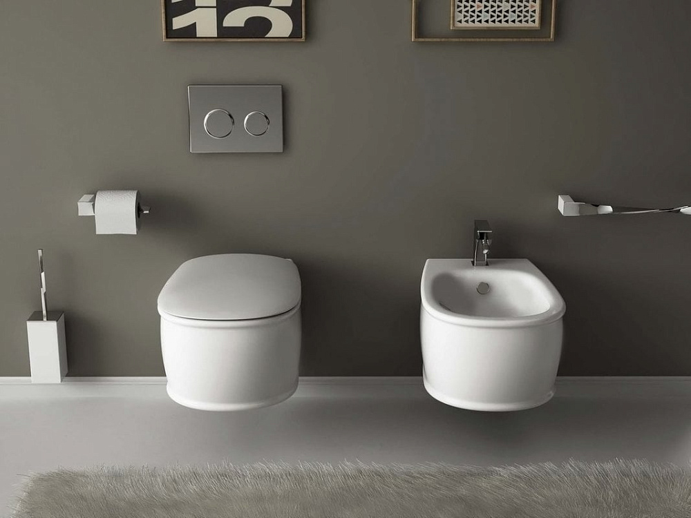 Биде подвесное ArtCeram Atelier AZB001 05 00/ATB001 05 00 белое матовое