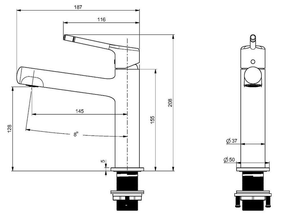 Смеситель для раковины Феерие (Feerie) VBF-5FE1CH, хром