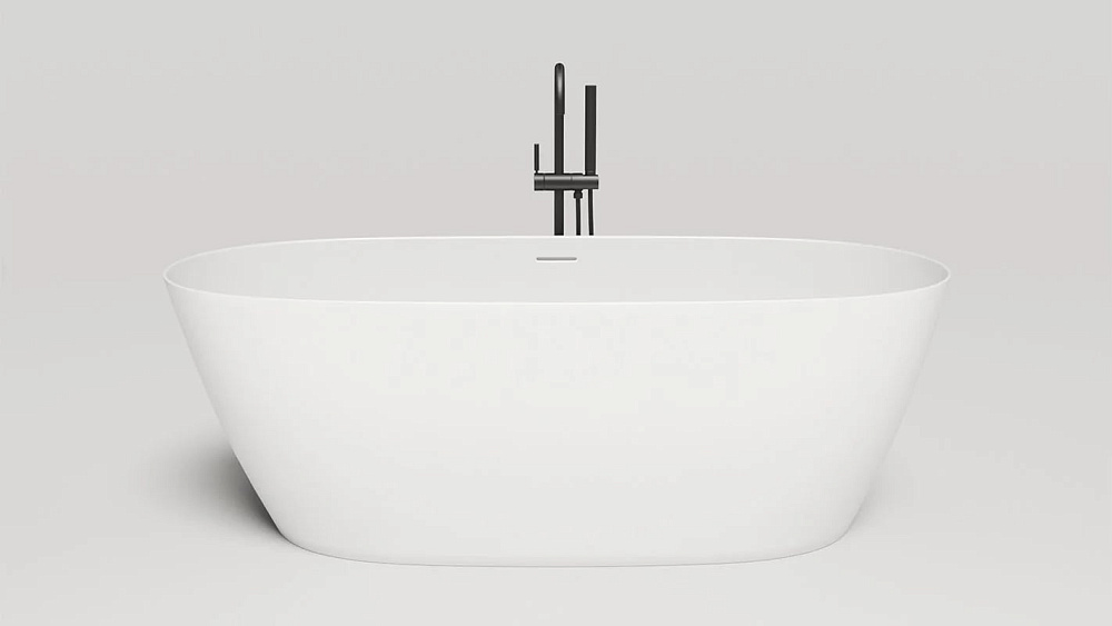 Ванна из искусственного камня Salini Sofia S-Sense 170x80 см, отдельностоящая, белая, овальная, с до