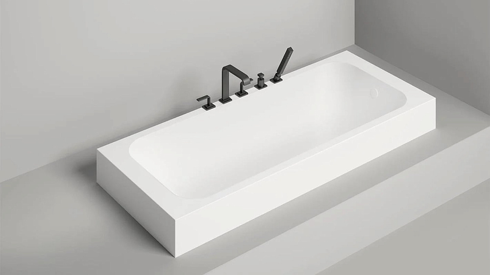 Ванна из искусственного камня Salini Orlanda S-Sense 170x70 см, встраиваемая, матовая белая