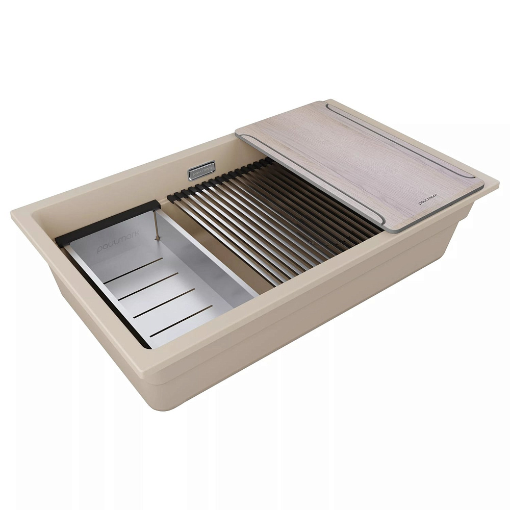 Мойка кухонная Paulmark Lumi-Multi Sink 74 Uni LU-MULTI 74-LA латте