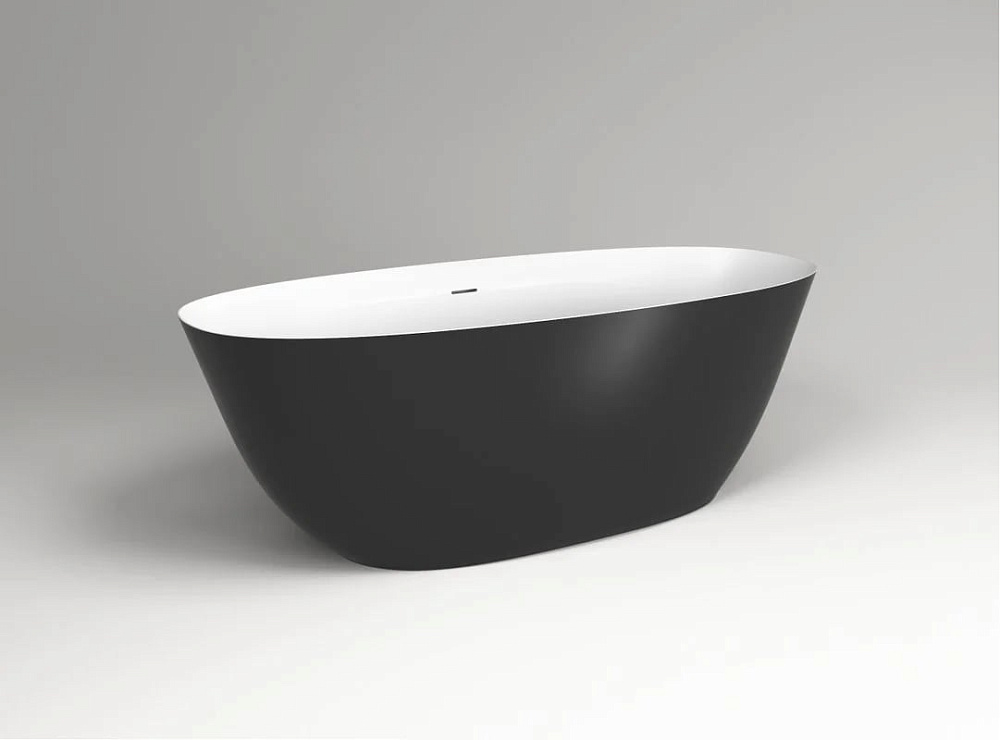 Ванна из искусственного камня Plumberia Selection Veloma 170x75 см, отдельностоящая, биколор матовый