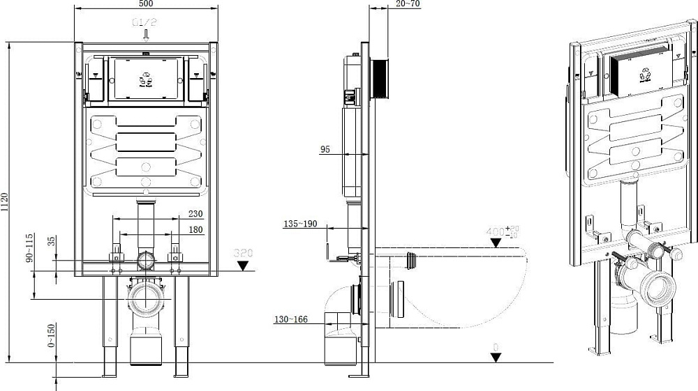 Система инсталляции для унитазов Allen Brau Pneumatic Pro 9.11103.20