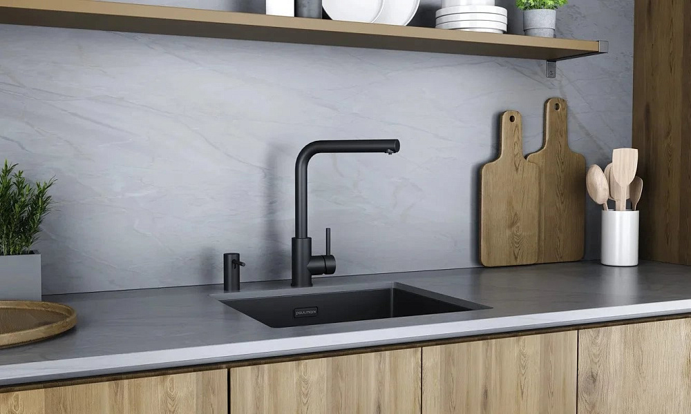 Смеситель для кухни Paulmark Twin Tw213622-AN антрацит