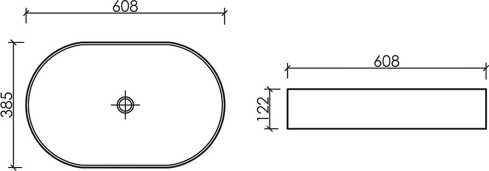 Накладная раковина Ceramicanova Element CN6048 белая