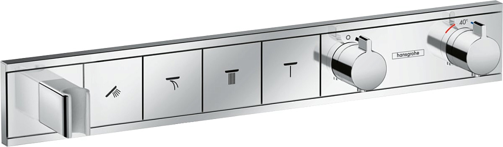 Термостатический смеситель встраиваемый Hansgrohe RainSelect 15357000, для душа, хром