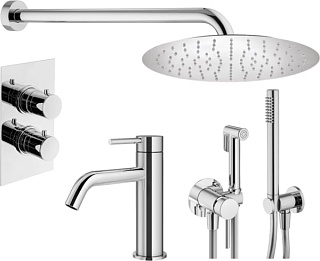Комплект для ванной Plumberia Selection Ixo KITZXOT18QCR53 С ВНУТРЕННЕЙ ЧАСТЬЮ, хром