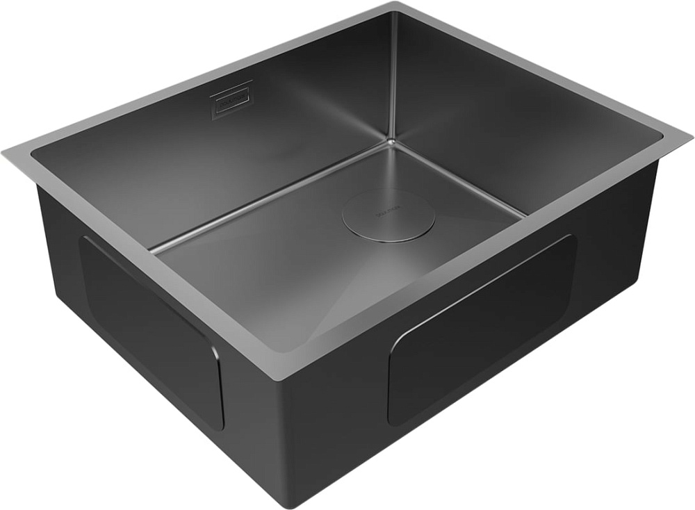Мойка кухонная Paulmark Next-Skew PM885444-GM вороненая сталь