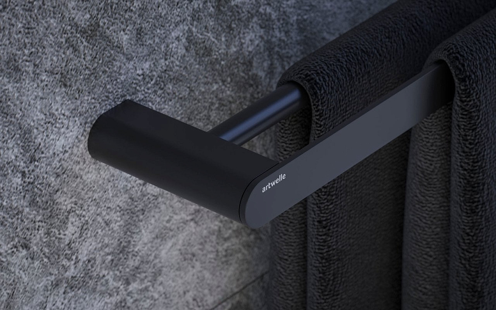Полотенцедержатель Artwelle Schwarz 7711 для полотенец, черный