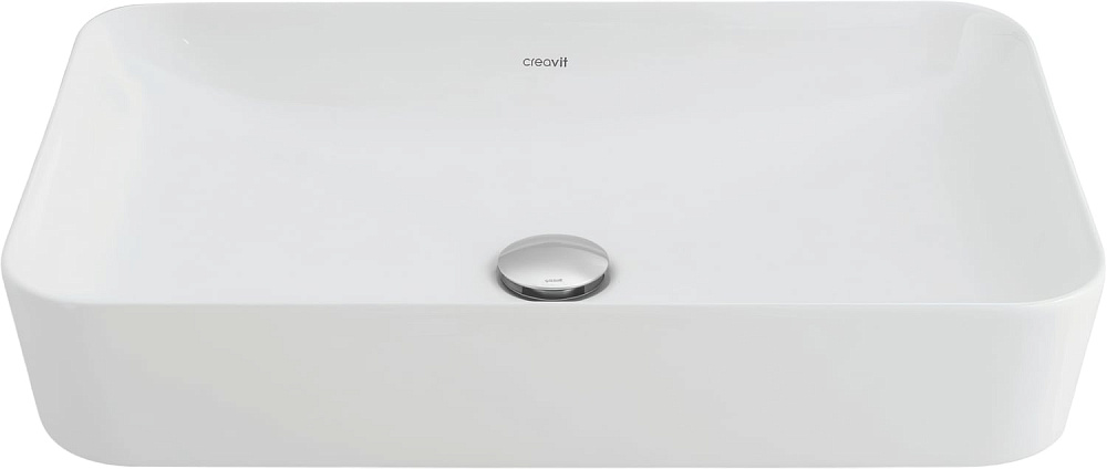 Накладная раковина Creavit Ultra UL060-00MB00E-0000 жемчужно-белая