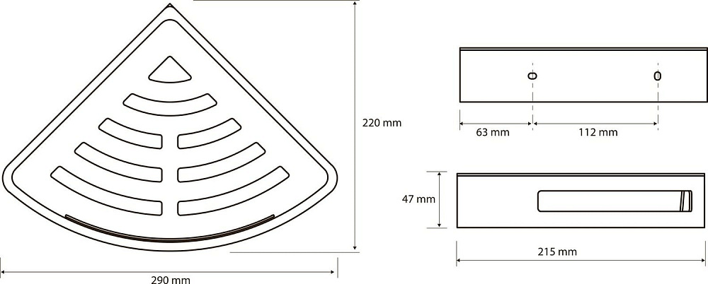 Полка Bemeta Cytro 153102390 black