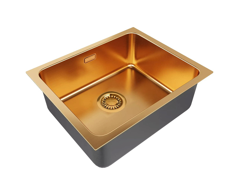 Мойка кухонная Paulmark Vista PM305444-BG, брашированное золото