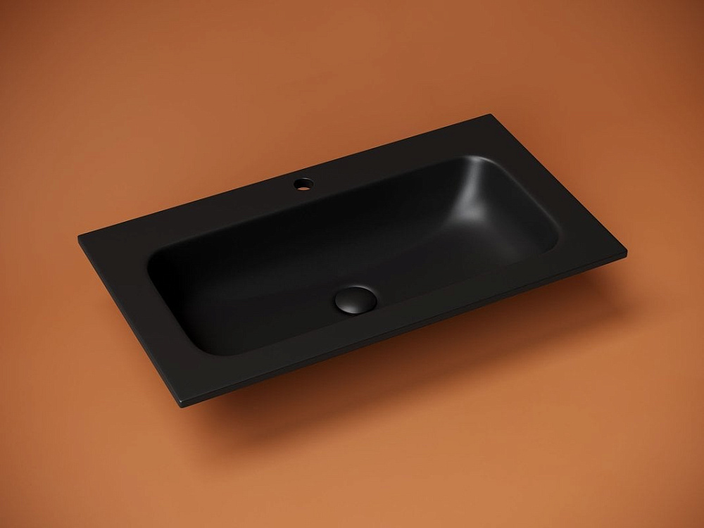 Мебельная раковина Ceramicanova Grace прямоугольная черная матовая 81 см CN7012MB