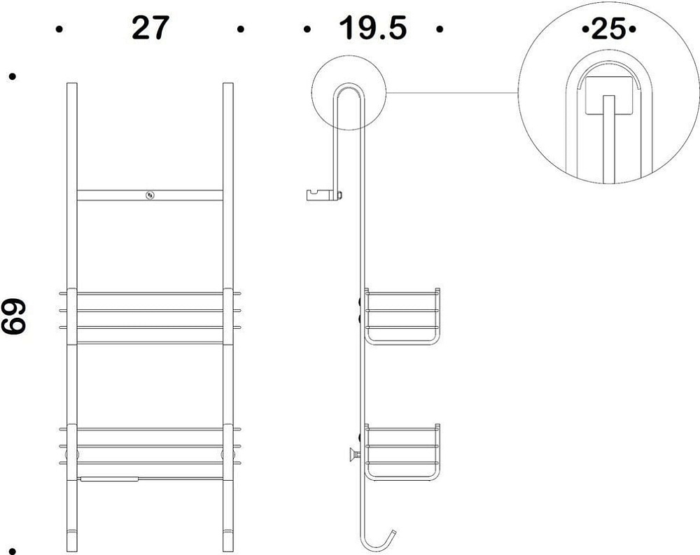 Полка Colombo Design Complementi B9634 на стеклянную дверь