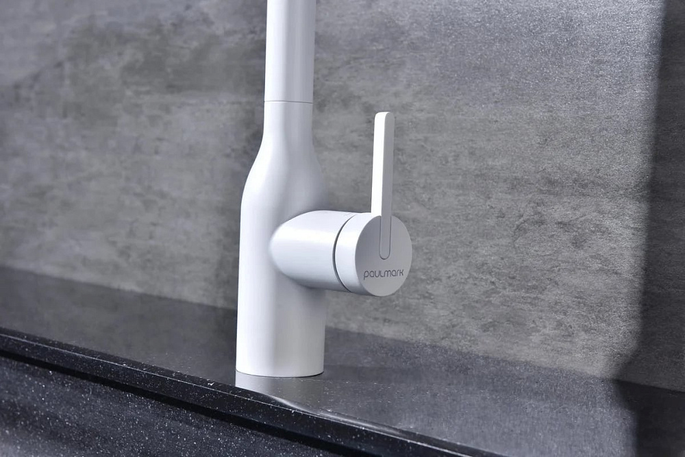 Смеситель для кухни Paulmark Magneto One Ma213188-WH белый