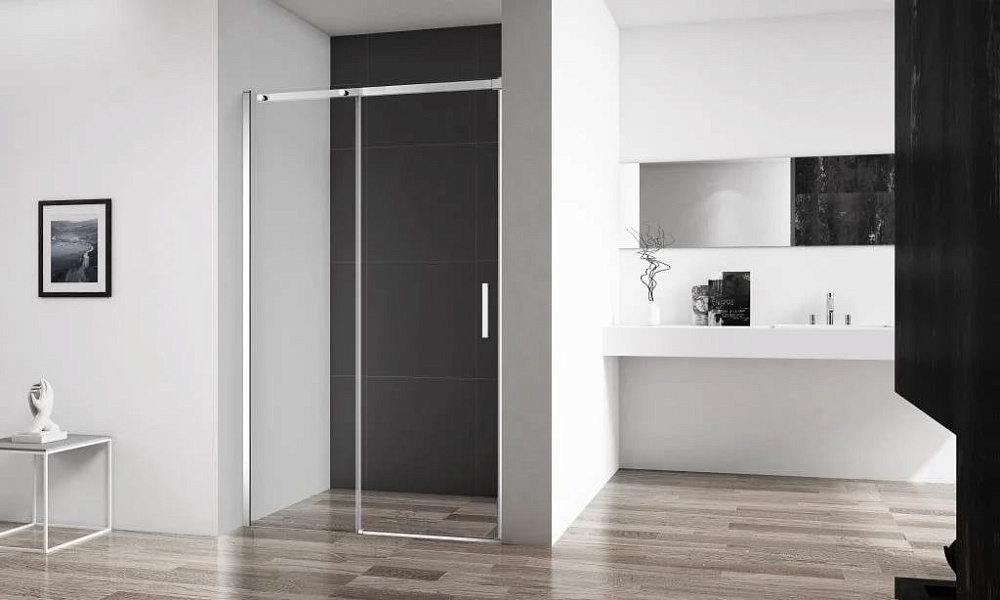 Душевая дверь в нишу BelBagno Acqua -BF-1-150-C-Cr профиль хром