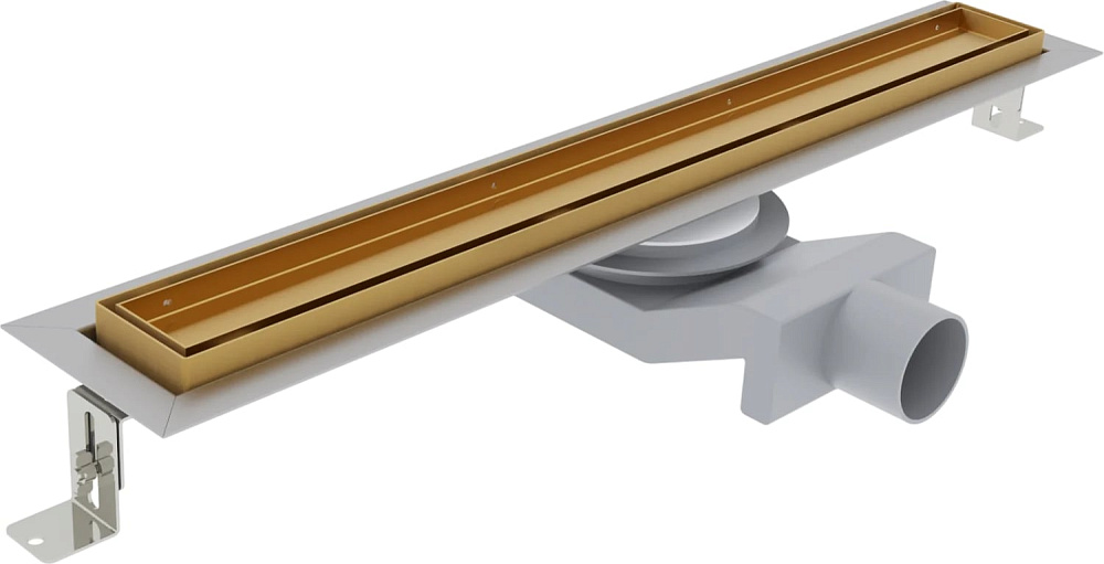 Душевой трап (лоток) Plumberia Selection PST In-Tile 60 см, золото брашированное