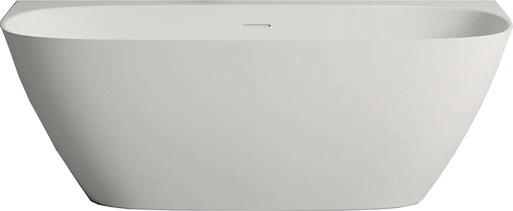 Ванна из искусственного камня Salini Sofia Wall S-Sense 160x80 см, пристенная, белая, овальная, с до