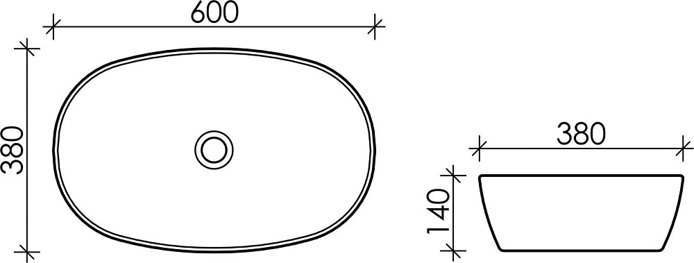 Накладная раковина Ceramicanova Element CN5039