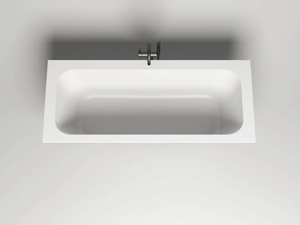 Ванна из искусственного камня Salini Orlanda Axis S-Sense 190x80 см, встраиваемая, матовая белая, на