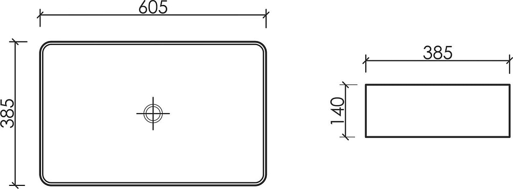 Накладная раковина Ceramicanova Element CN6065 белая глянцевая