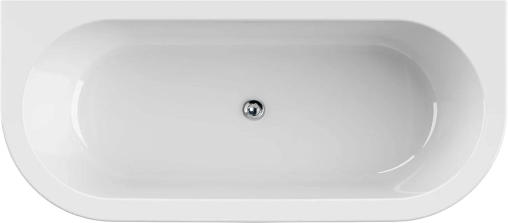 Акриловая ванна Cezares Slim 180x80 см, SLIM WALL-180-80-60-NERO-SET