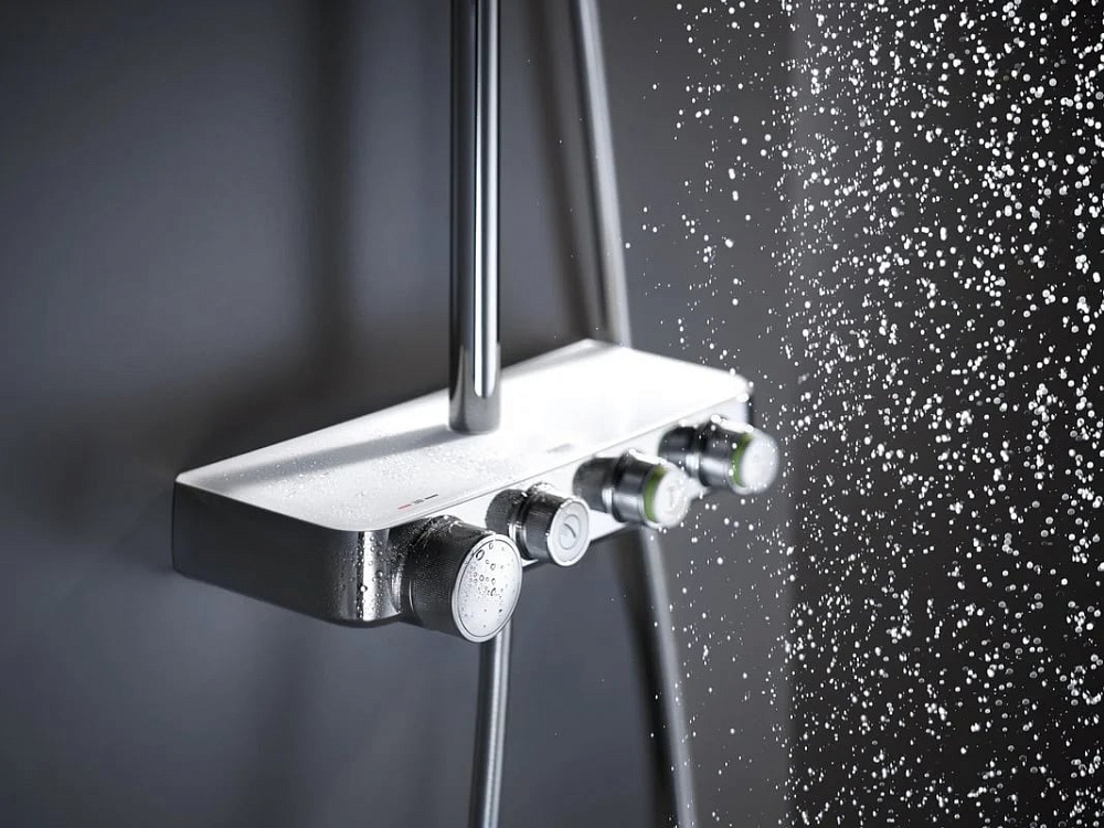 Душевая стойка Grohe Euphoria SmartControl 310 Duo 26507LS0, белая луна, с термостатом