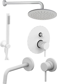 Комплект для ванной Paffoni Light KITLIG015BO006 С ВНУТРЕННЕЙ ЧАСТЬЮ, белый