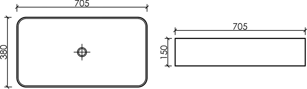 Накладная раковина Ceramicanova Element CN6054MW белая матовая