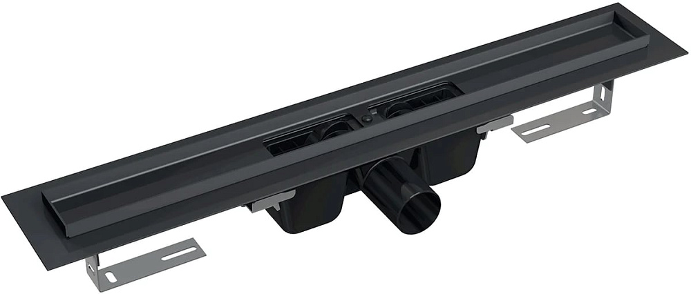 Душевой трап (лоток) AlcaPlast APZ1BLACK 75 см с решеткой