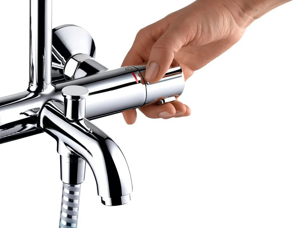 Душевая стойка Hansgrohe Vernis Shape 26284000 Showerpipe 230 1jet, с термостатом, хром