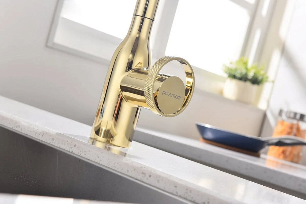 Смеситель для кухни Paulmark Urban Ur213104-G золото