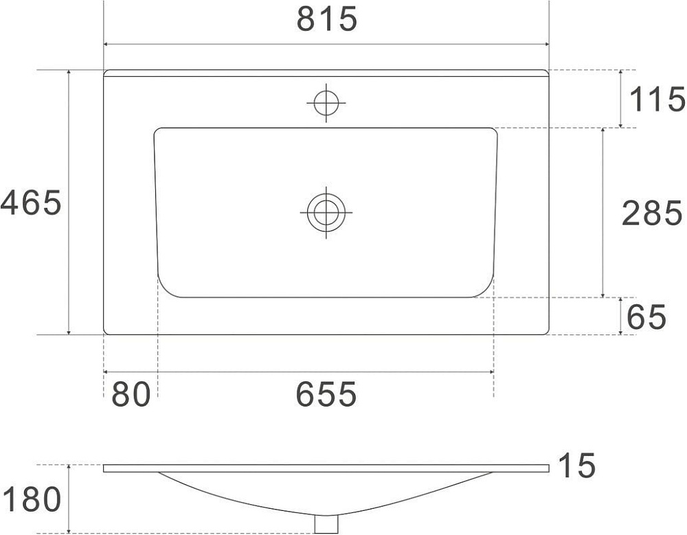 Мебельная раковина Art&Max AM-LAV AM7117-80 80 см