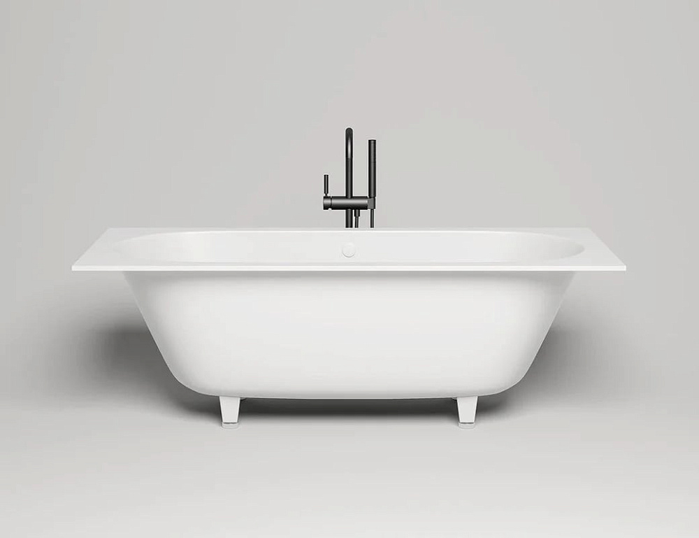 Ванна из искусственного камня Salini Ornella Axis S-Stone 180x80 см, встраиваемая, матовая белая, на