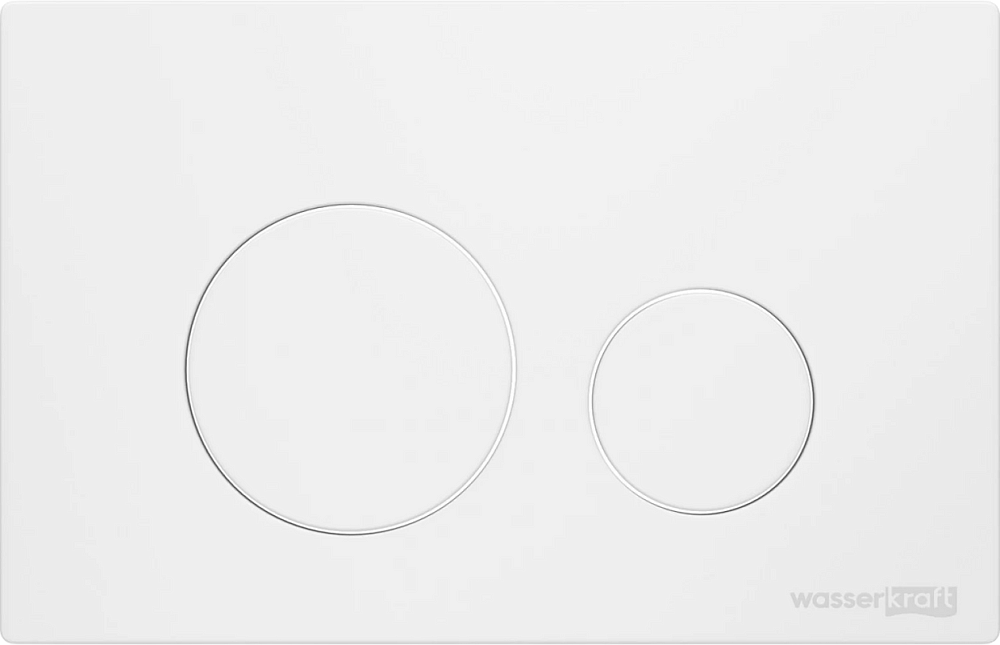 Смывной бачок скрытого монтажа Wasserkraft Aller 10TLT.031.ME.WM02, с кнопкой смыва матовой белой