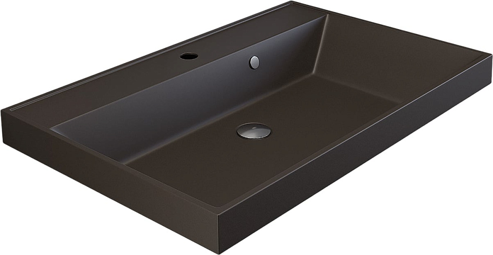Мебельная раковина Uperwood Classic Quartz 291030026 80 см, матовая коричневая, трюфель