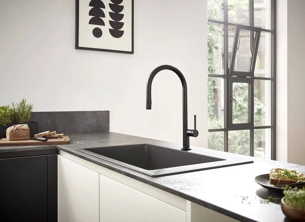 Смеситель для кухни Hansgrohe Talis M54 72800670 матовый черный