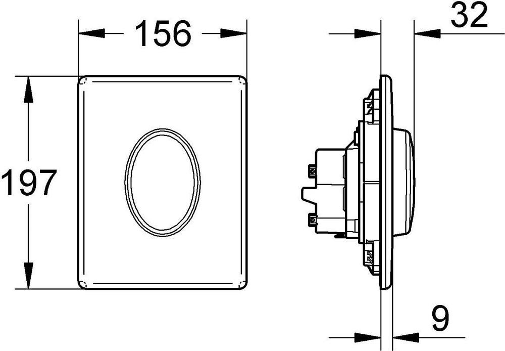 Кнопка смыва Grohe Skate Air 38564000, хром