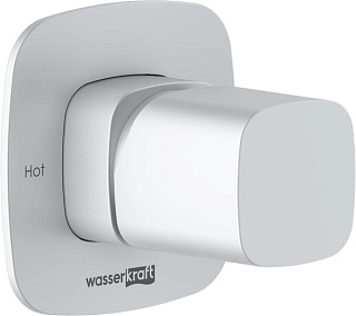 Встраиваемый смеситель Wasserkraft Saale 9551 С ВНУТРЕННЕЙ ЧАСТЬЮ. белый soft-touch