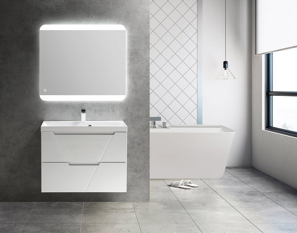 Тумба под раковину без столешницы BelBagno Vittoria 80 подвесная, bianco opaco
