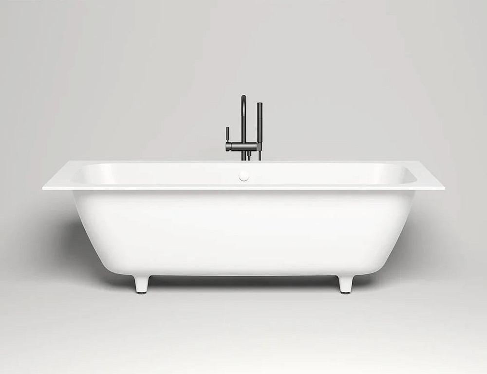 Ванна из искусственного камня Salini Orlanda Axis S-Sense 180x80 см, встраиваемая, матовая белая, на