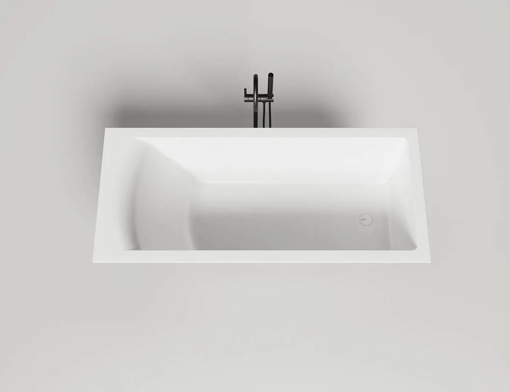 Ванна из искусственного камня Salini Cascata Kit S-Sense 170x75 см, встраиваемая, матовая белая, на 