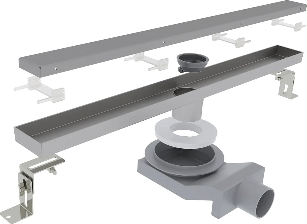 Душевой трап (лоток) Plumberia Selection PSL Linear 80 см, нержавеющая сталь матовая