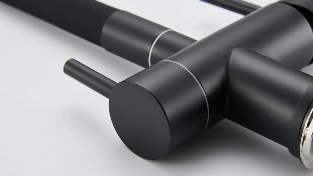 Смеситель для кухни Emar Steel ЕС - 3015 black
