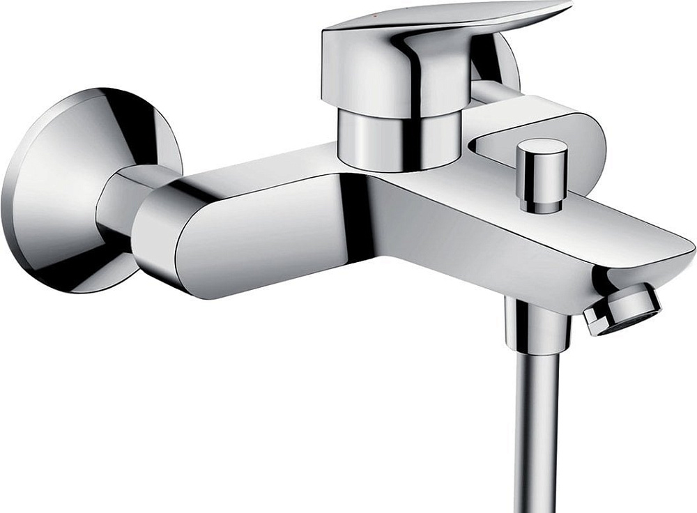 Смеситель для ванны с душем Hansgrohe Logis 71400000, + Душевой гарнитур Hansgrohe Crometta 100 Mult