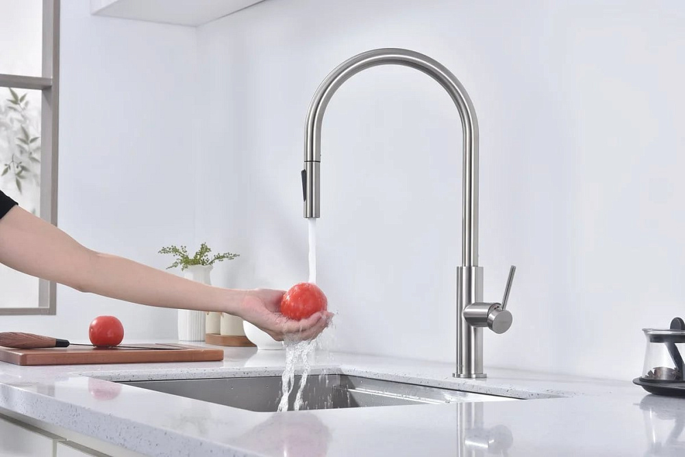 Смеситель для кухни Paulmark Senso Se215180-BS брашированная сталь