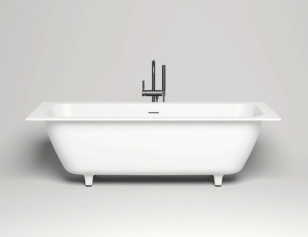 Ванна из искусственного камня Salini Orlanda Axis Kit S-Sense 190x80 см, встраиваемая, матовая белая
